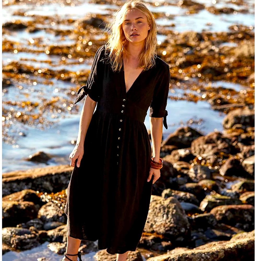 Free People Love of my Life dress in Black. Size Large.